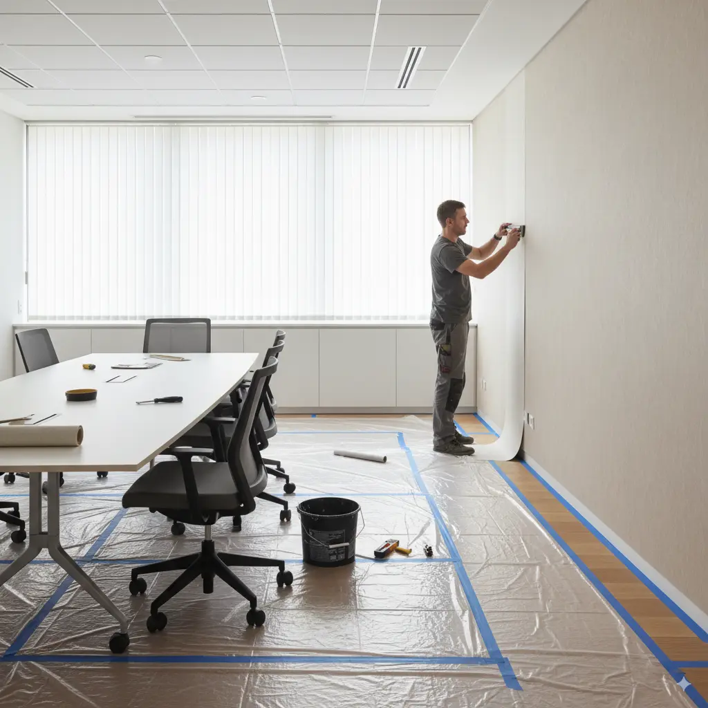 Pintura profesional de escaleras y pasillos en comunidad de vecinos Cádiz
