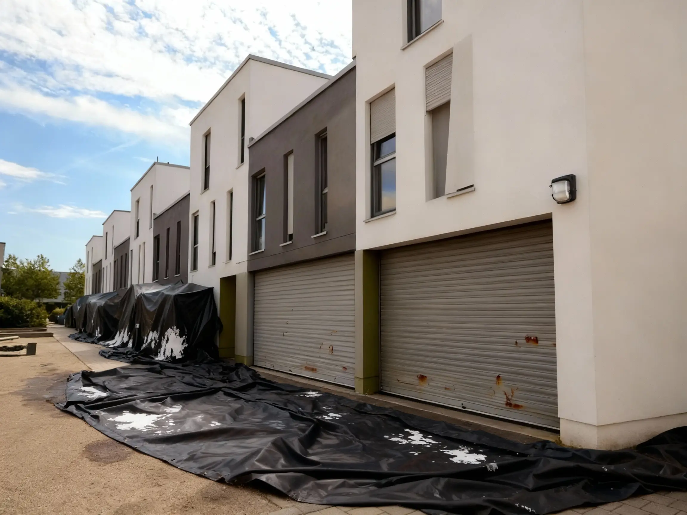 Pintores de Cádiz con material profesional airless para comunidades